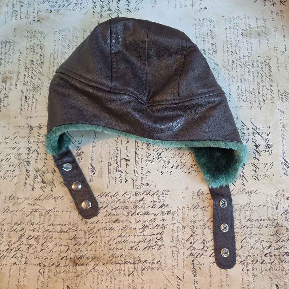 National Lampoon Cousin Eddie Trapper Hat Men's One Size Brown w/ Green Trim